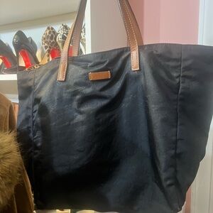 Gucci Black Tote with Brown Accents